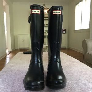 Tall Matte Black Hunter Boots Women’s